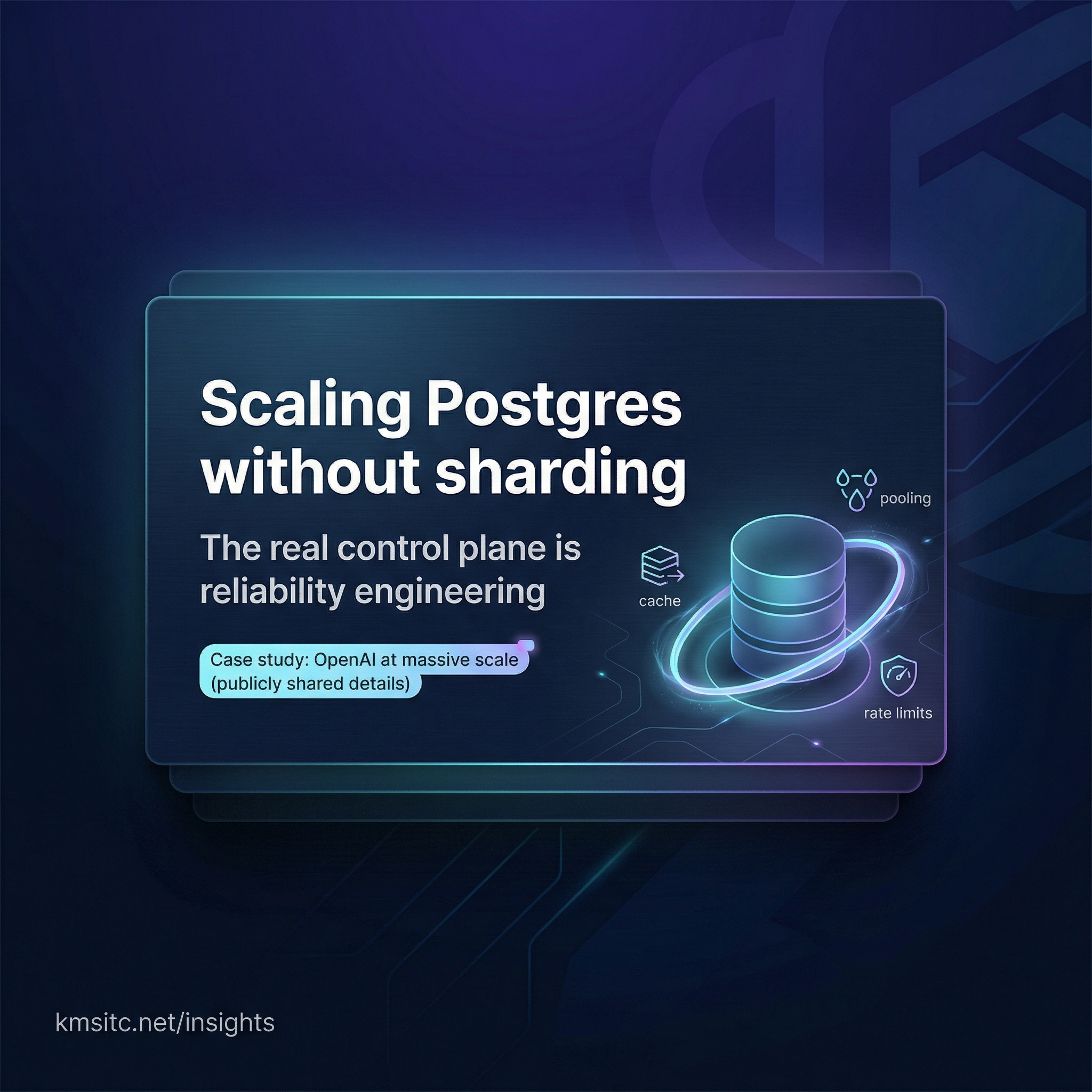 Scaling Postgres without sharding — reliability engineering control plane